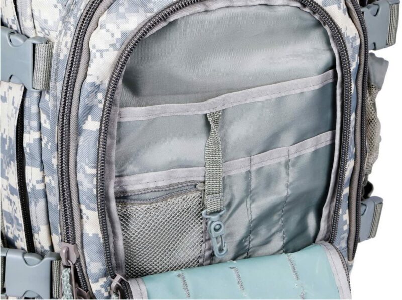 Tanner+Tailor Erweiterbarer Armee Rucksack - 39 – 64 Liter Volumen (ACU Camouflage) – Bild 6