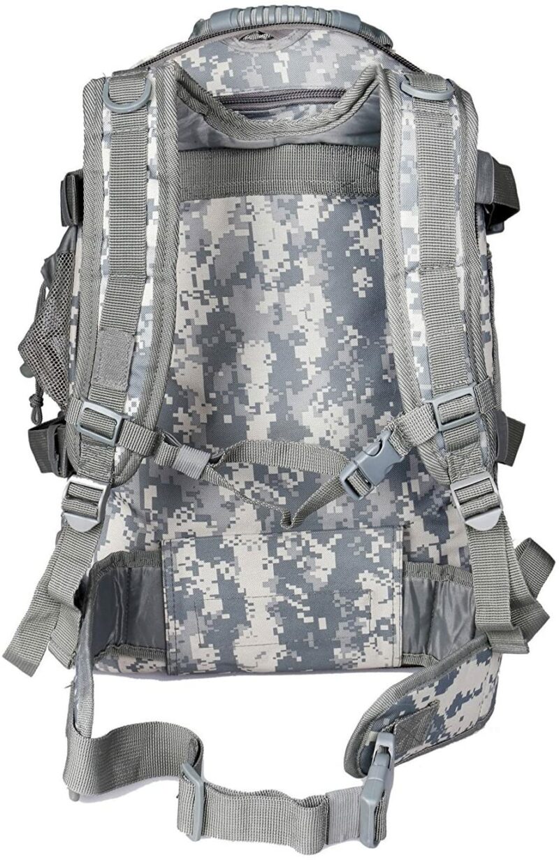 Tanner+Tailor Erweiterbarer Armee Rucksack - 39 – 64 Liter Volumen (ACU Camouflage) – Bild 4