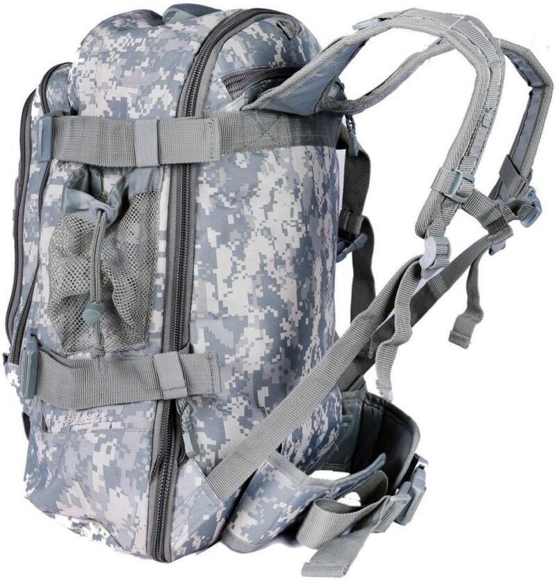 Tanner+Tailor Erweiterbarer Armee Rucksack - 39 – 64 Liter Volumen (ACU Camouflage) – Bild 3