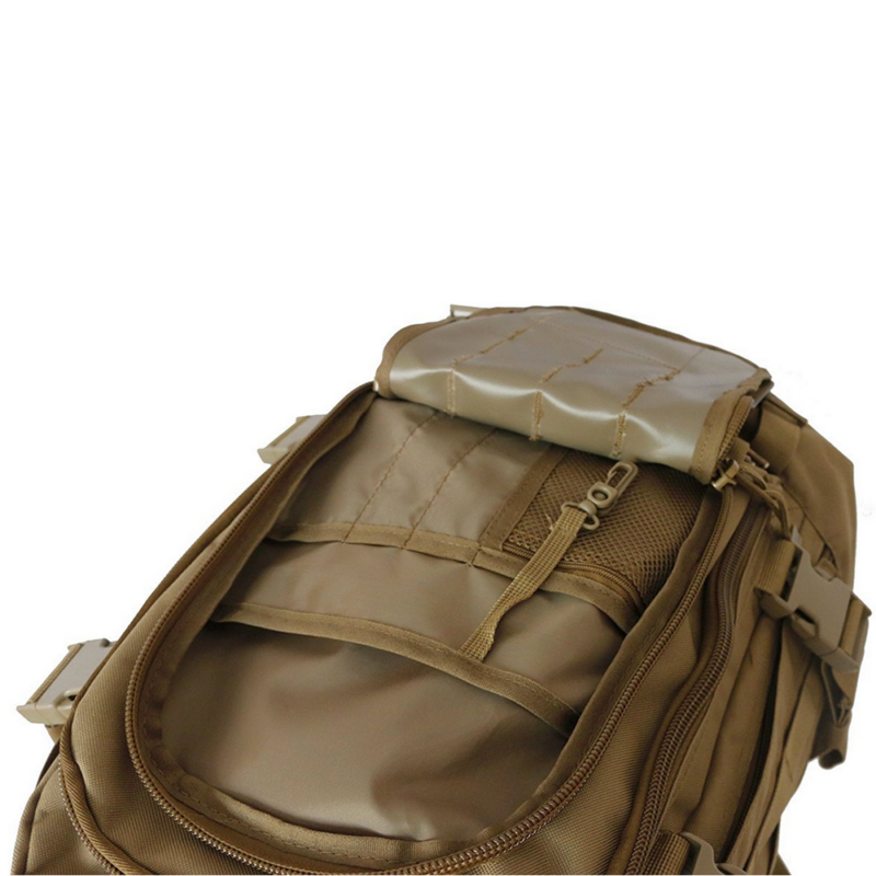 Tanner+Tailor Erweiterbarer Rucksack – 39 - 64 Liter Volumen (Beige) – Bild 7