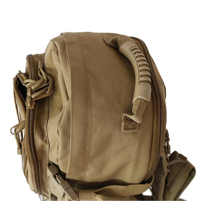 Tanner+Tailor Erweiterbarer Rucksack – 39 - 64 Liter Volumen (Beige) – Bild 5