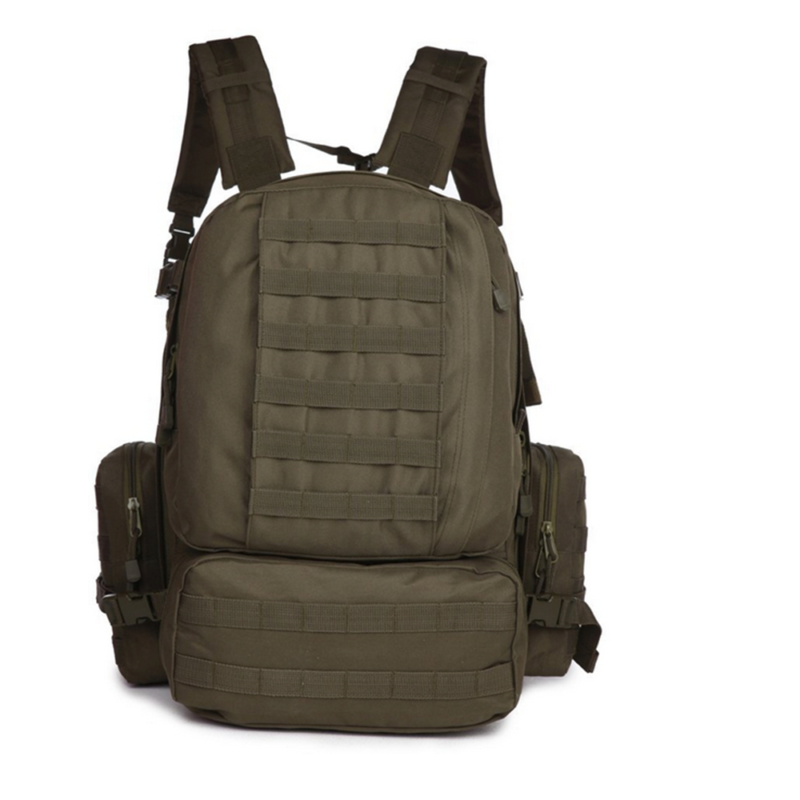 Tanner+Tailor Grosser Taktischer Outdoor Rucksack mit Laptopfach, Trinksystem, MOLLE (Olivgrün) – Bild 2