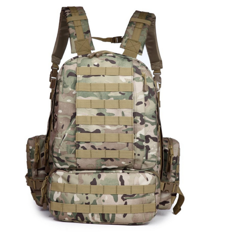 Tanner+Tailor Grosser Taktischer Outdoor Rucksack mit Laptopfach, Trinksystem, MOLLE (OCP Camouflage) – Bild 2