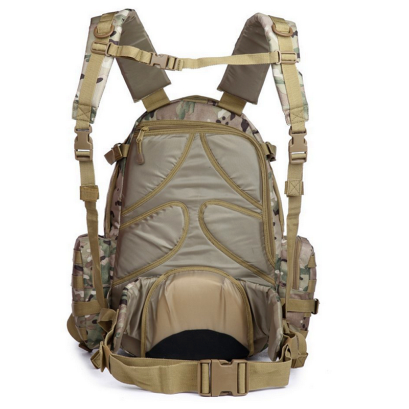 Tanner+Tailor Grosser Taktischer Outdoor Rucksack mit Laptopfach, Trinksystem, MOLLE (OCP Camouflage) – Bild 4