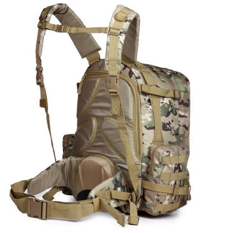 Tanner+Tailor Grosser Taktischer Outdoor Rucksack mit Laptopfach, Trinksystem, MOLLE (OCP Camouflage) – Bild 3